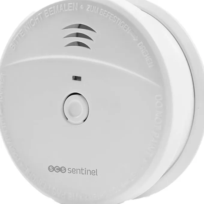Rivelatore di fumo, con allarme sonoro, spia luminosa, a batteria