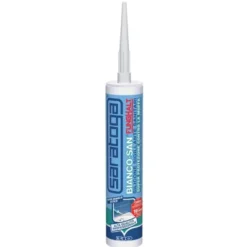Saratoga Silicone Sigillante Sanitari Biancosan bianco 310ml altra qualità professionale