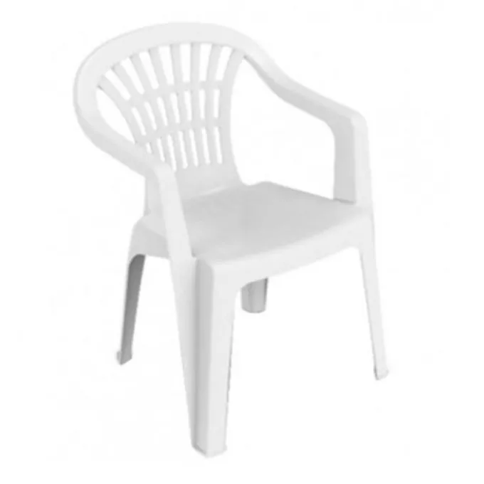 Sedia con braccioli lyra 56x54x80 cm bianco