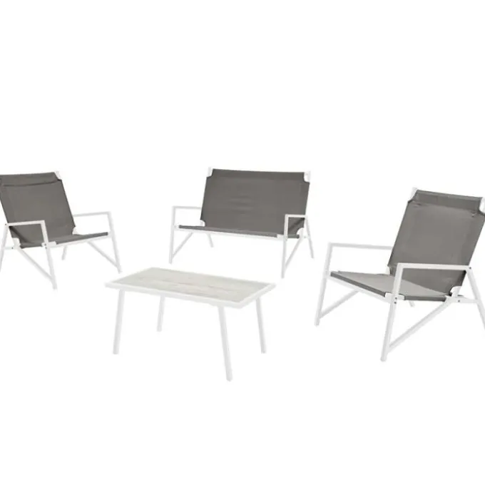Set formentera in ferro bianco