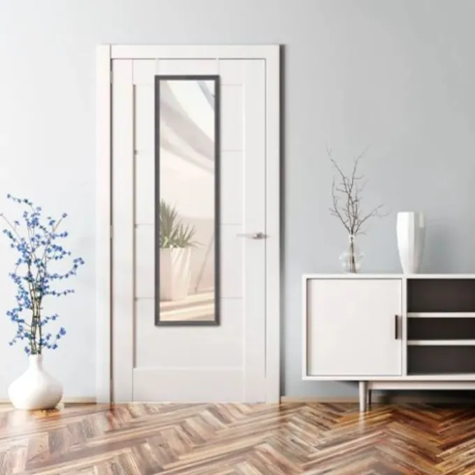 Specchio bea da parete/porta cm 30x120 nero