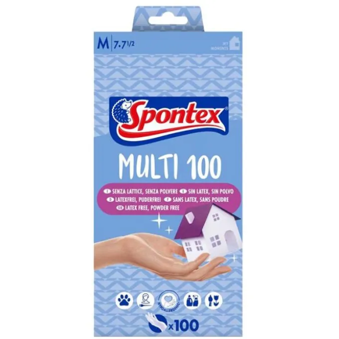Spontex guanti extra, in vinile, 100 pz