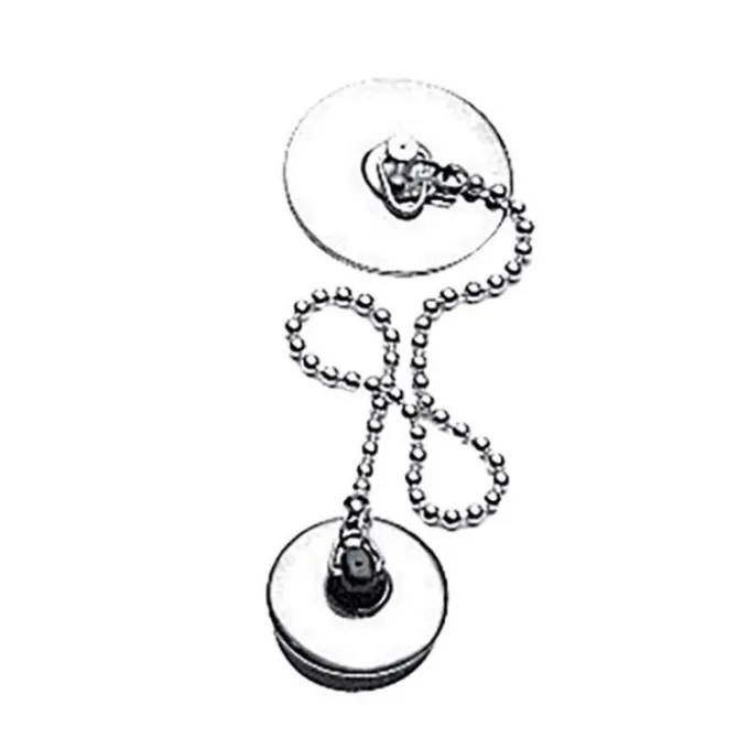 Tappo c/catena e pl.inox dm.47