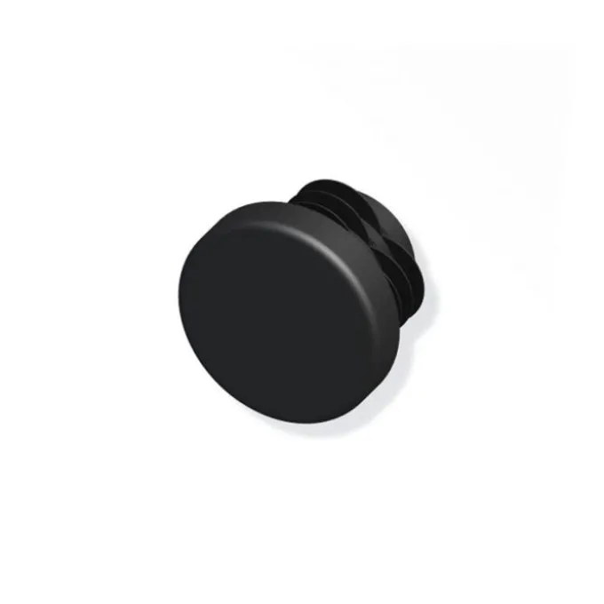 Tappo tondo 19.5 mm pe nero 2pz