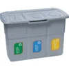 Toomax Pattumiera per la raccolta differenziata da 75 lt, cm 75x37xh.50, colore grigio