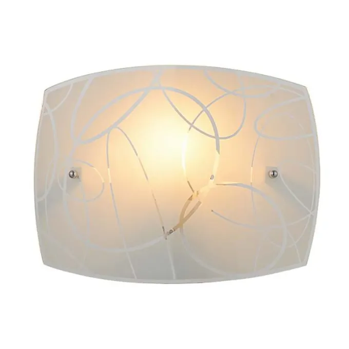 Trio lighting Applique spirelli vetro decoro cerchi 30x22