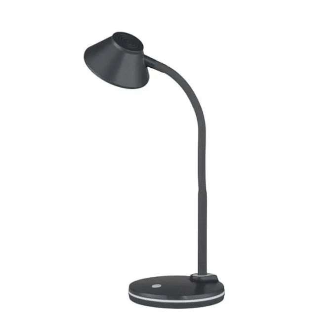 Trio lighting Lampada led da tavolo berry, flessibile, 3,2 w, h.44 cm, colore antracite