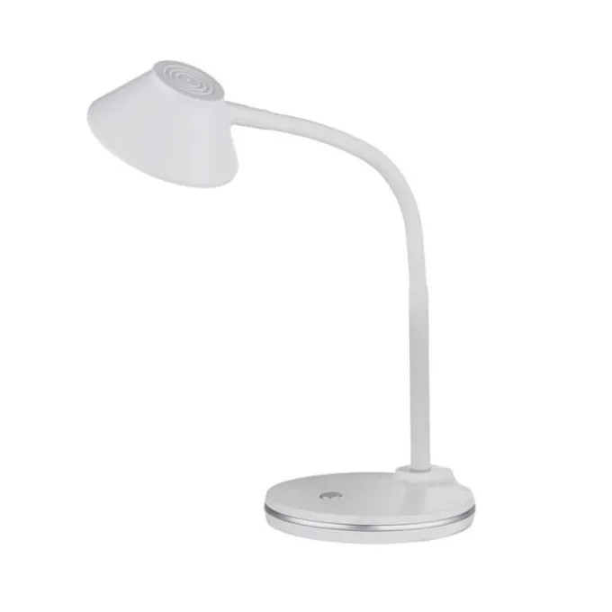 Trio lighting Lampada led da tavolo berry, flessibile, 3,2 w, h.44 cm, colore bianco