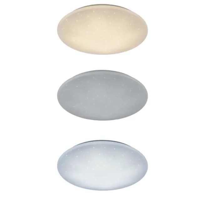 Trio lighting Plafoniera led kato Ø 60 cm, diffusore metacrilato, variazione luce, con telecomando, effetto cielo stellato