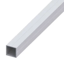 Tubo quadrato d.23.5 mm allum arg 1 mt