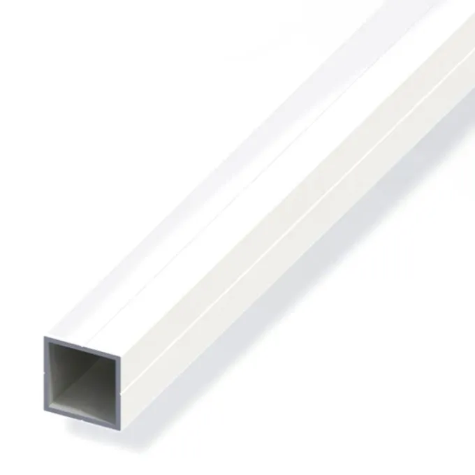 Tubo quadrato d.23.5 mm pvc bco 0.3mt