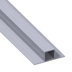 Tubo quadrato 23.5 2l 180° allum 1 mt