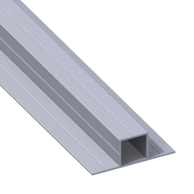 Tubo quadrato 23.5 2l 180° allum 1 mt