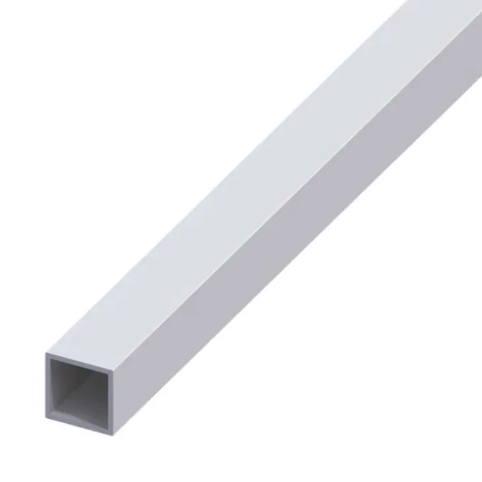 Tubo quadrato 10x10x1 allum arg 1 mt