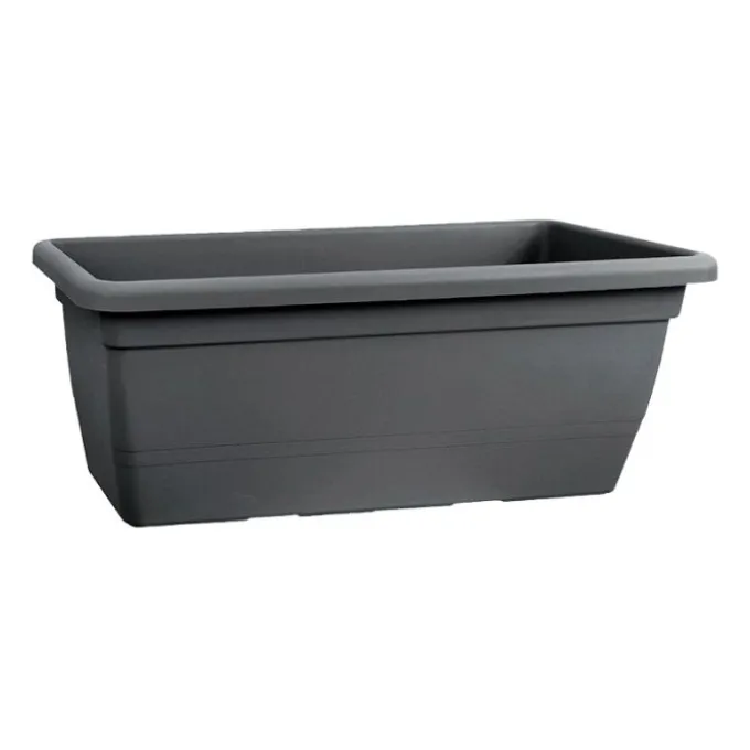 Tuscania Fioriera rettangolare anthea, colore antracite, 50 cm