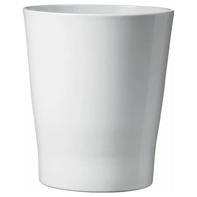 Tuscania Vaso merina, in ceramica smaltata, Ø 14xh.15 cm, bianco