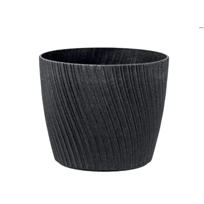 Tuscania Vaso mika eco wood, 19 cm, antracite