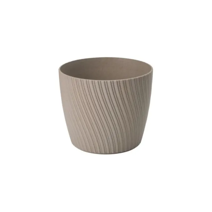 Tuscania Vaso mika eco wood, 19 cm, platinum