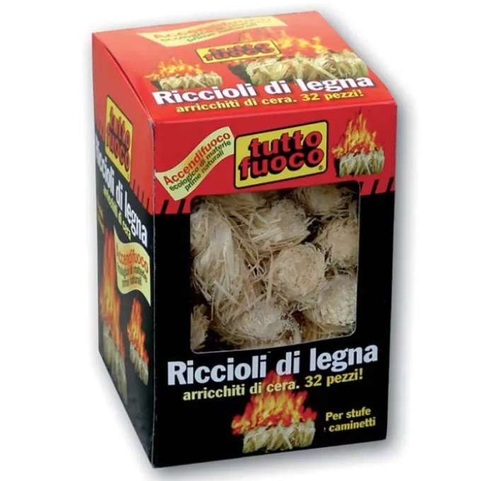 Tutto fuoco Riccioli di legna accendifuoco, 32 pezzi