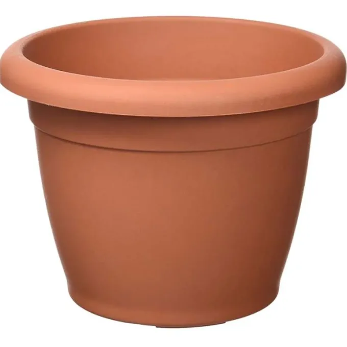Vaso in plastica modello naxos colore terracotta diametro 20xh.15 cm