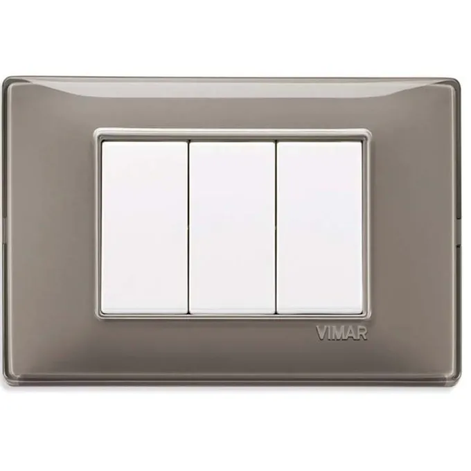 Vimar Placca 3m reflex cenere plana